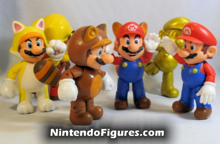 Raccoon Mario World of Nintendo Box Front 4" Inch Figure with Marios
